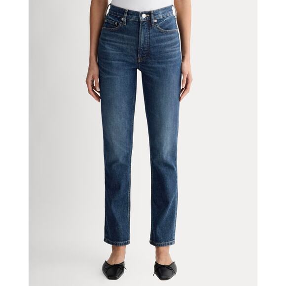 NWT Everlane The Original Cheeky Jean High Rise Vintage Dark Blue Size 30 Short - Picture 1 of 11